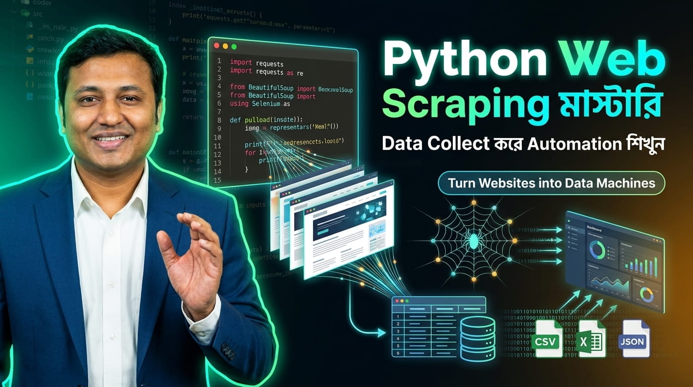 Python Web Scraping মাস্টারি: Data Collect করে Automation শিখুন